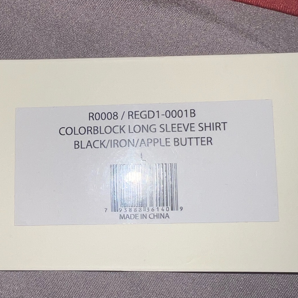 Redingote Color Block Long Sleeve Top In Black/Iron/Apple Butter Size Large Nwt — image 7 of 8
